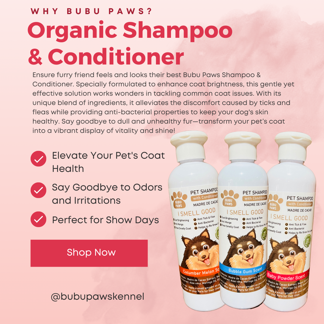 Bubu Paws Dog Shampoo & Conditioner 250ML - Anti-Ticks, Fleas-Mange Treatment-Ideal for Smelly Coats