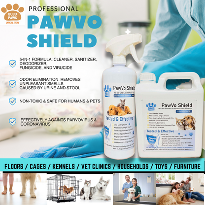Bubu Paws Pawvo Shield Pet Disinfectant Againts Parvovirus Spray 1L Odor Eliminator